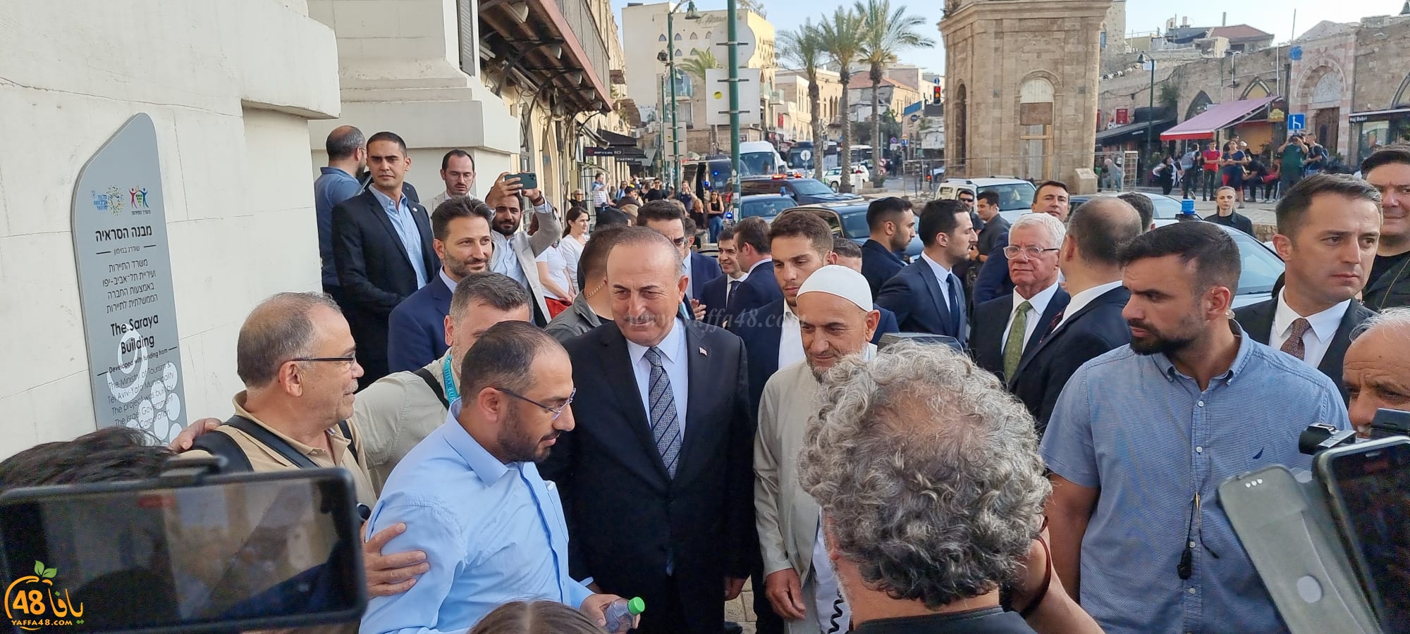  وزير الخارجية التركي في زيارة لمدينة يافا 